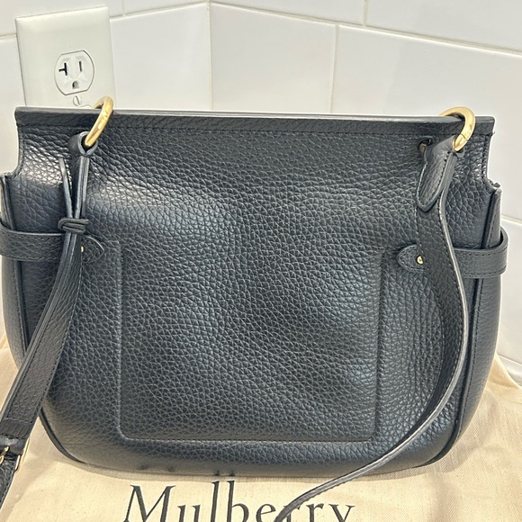 Mulberry Amberly Medium Satchel Black w/Gold Hardware EUC - Picture 6 of 15